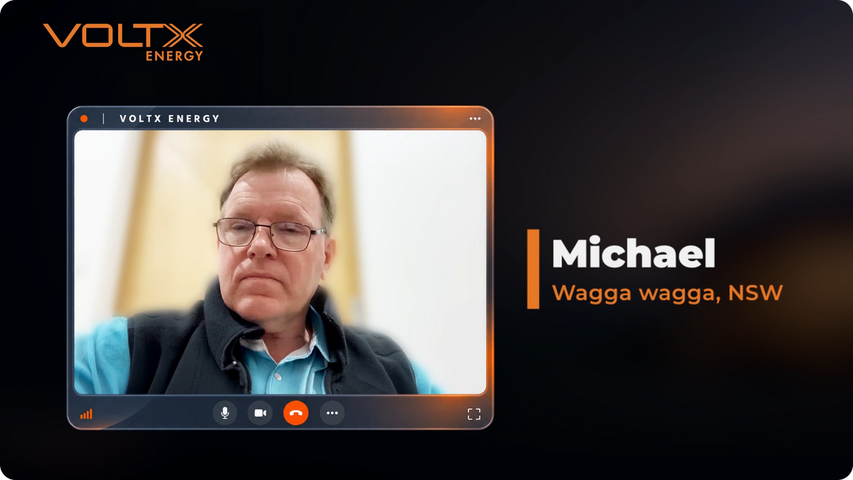 Michael from Wagga Wagga, NSW sharing his VoltX Energy battery experience