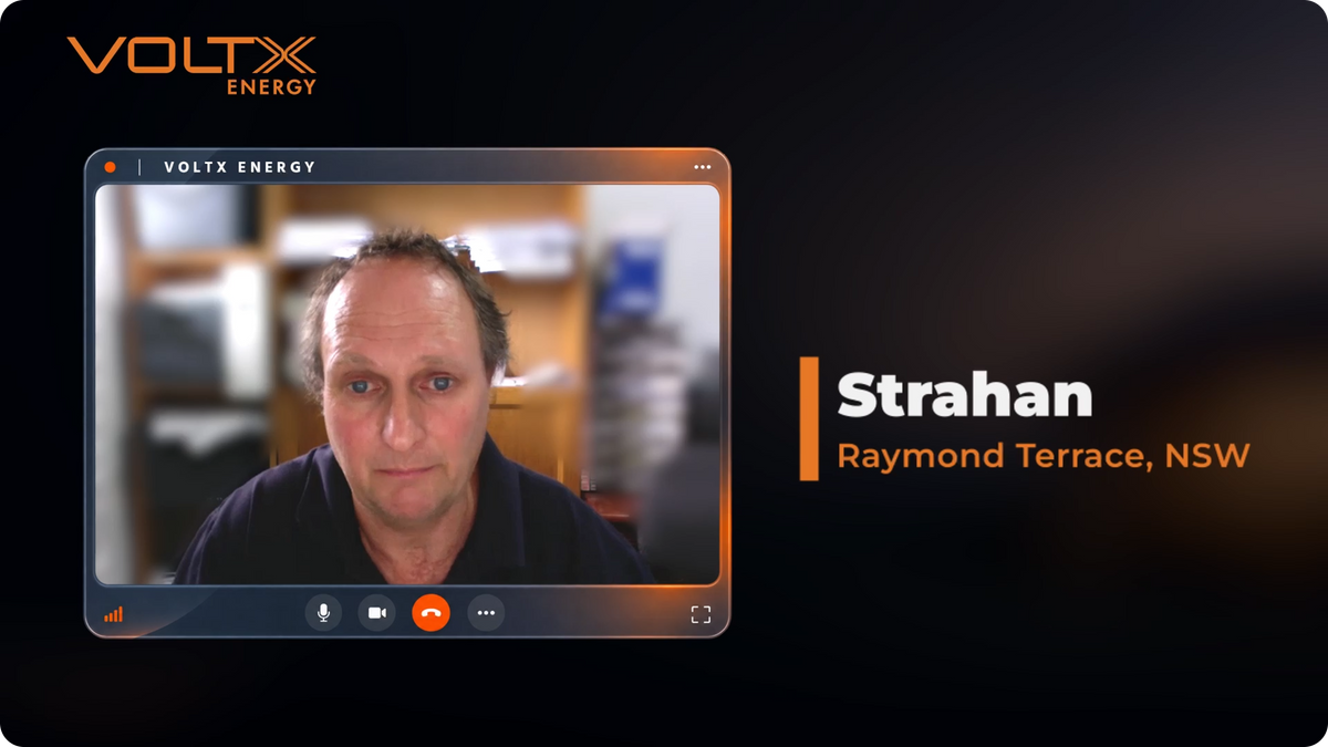 Strahan from Raymond Terrace, NSW, sharing his VoltX Energy battery experience