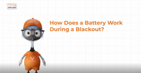 How does a battery work during a blackout?