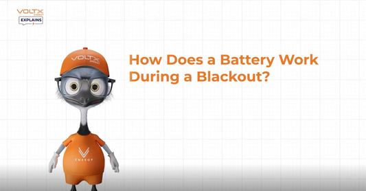 How does a battery work during a blackout?