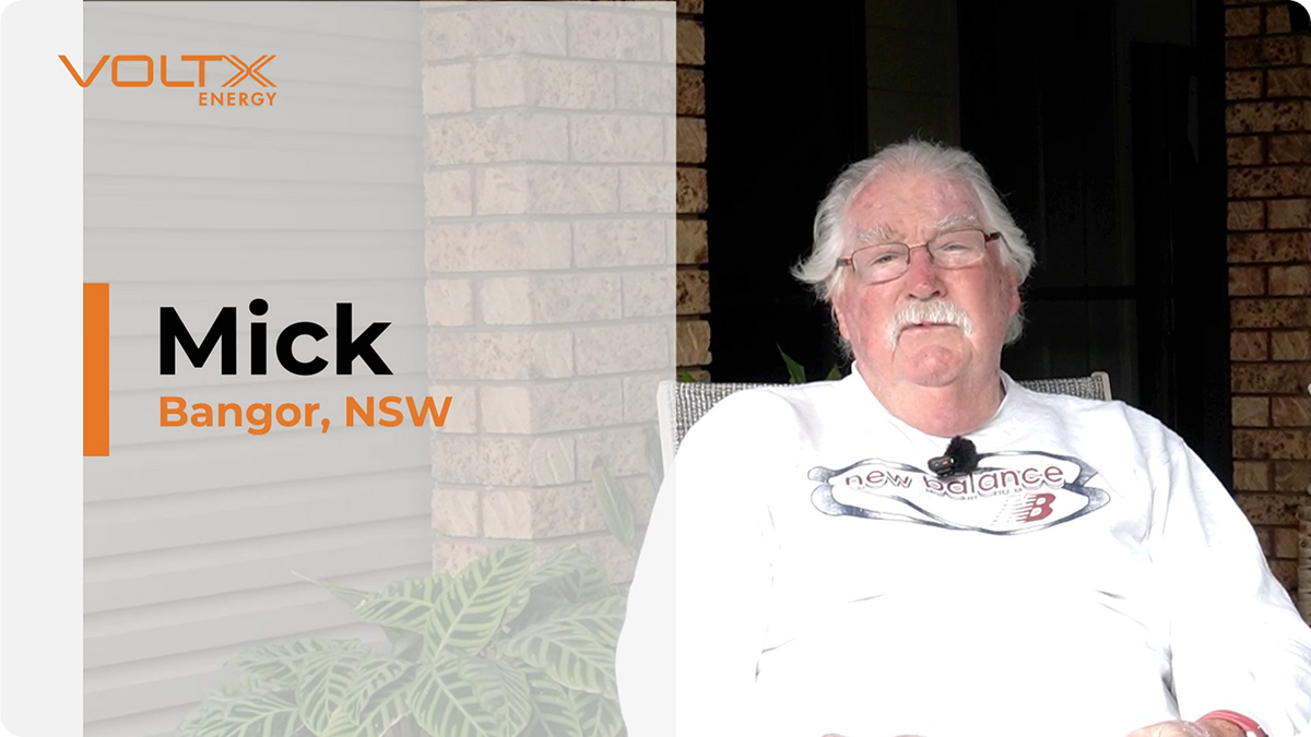 Mick from Bangor, NSW sharing his VoltX Energy battery experience